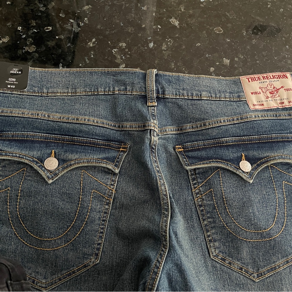 True Religion Men's Dark Blue Jeans